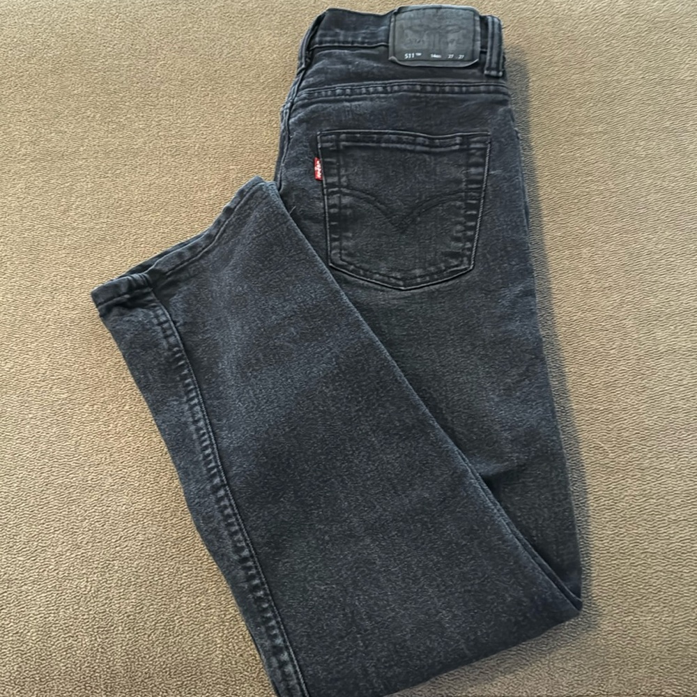 Levi's 511 Size 14 Regular 27x27 Black Jeans (TD)